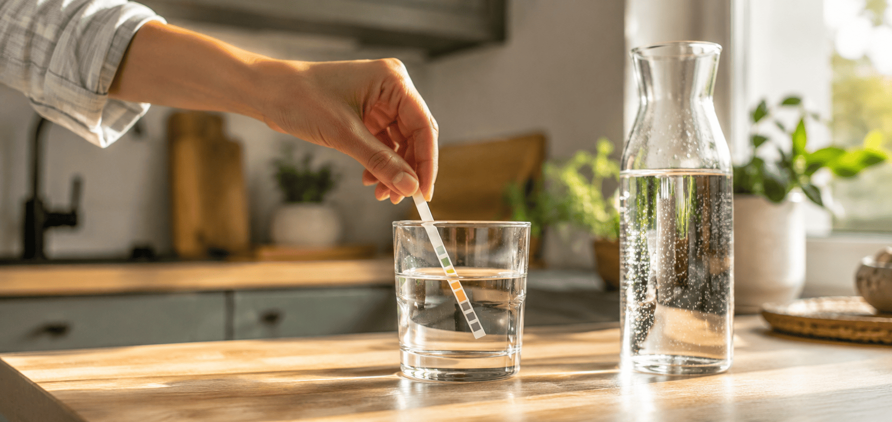 Testovací proužky a příslušenství pro filtraci vody
